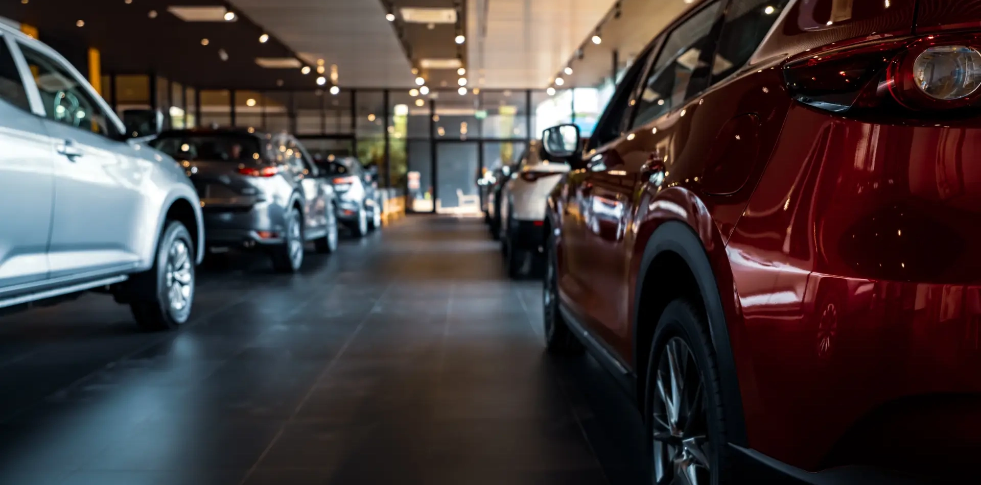 Salle d'exposition automobile moderne